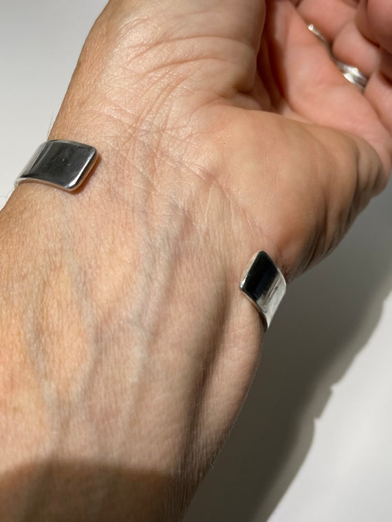 Sterling Silver Native American Cuff Bracelet - image 6