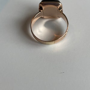 Victorian 10 kt Rose Gold Black Cameo Ring size 4 bild 3