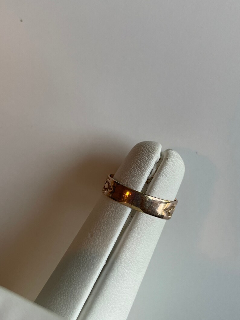 Victorian 10 kt Rose Gold Black Cameo Ring size 4 bild 7