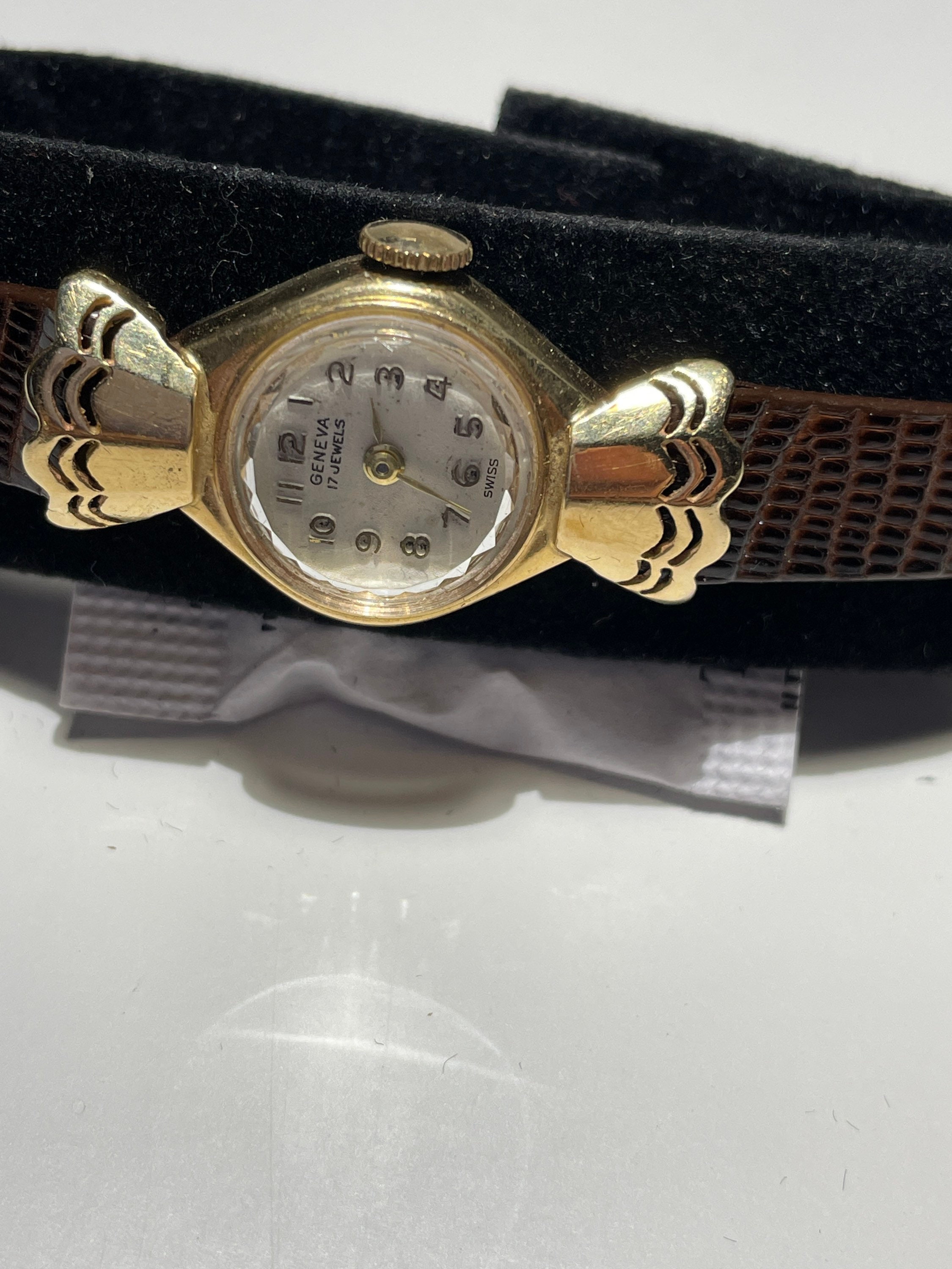 14 Kt Gold Ladies Geneva Hand Winding Wristwatch - Etsy