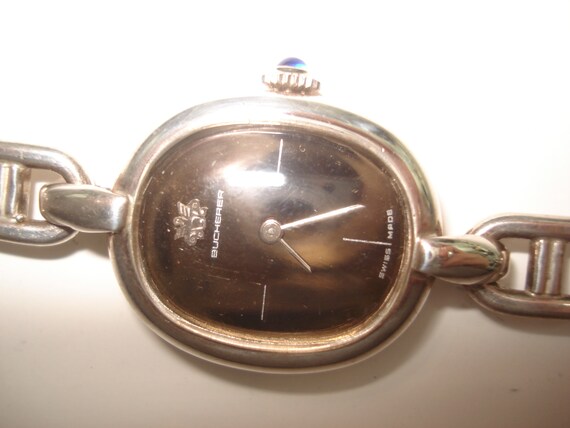 Bucherer Vintage 800 Silver Ladies Wristwatch 17 … - image 7