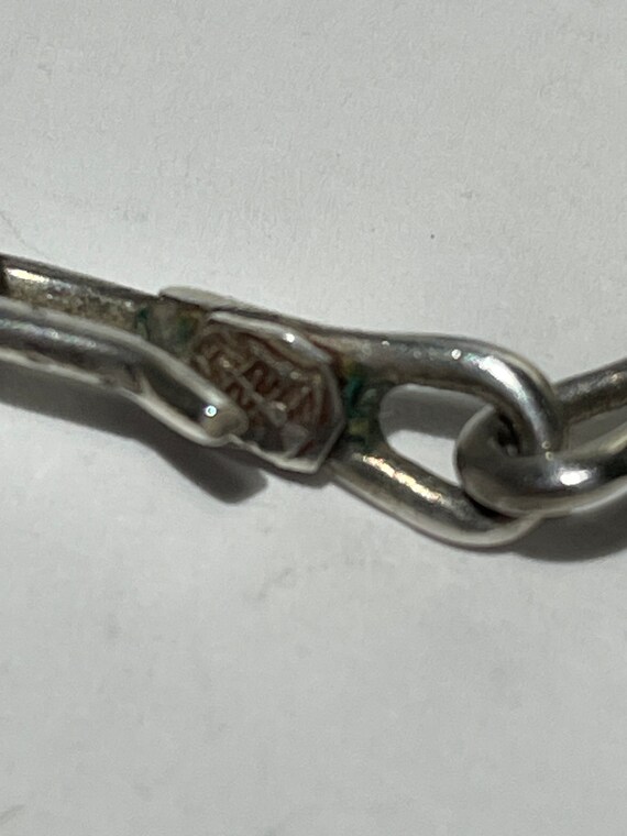 Modernist Sterling Silver Unique Link Necklace 24… - image 7