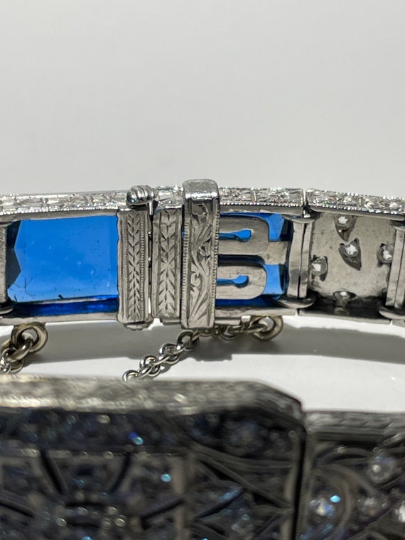 Platinum Diamond Art Deco Ladies Cocktail Bracelet - image 9