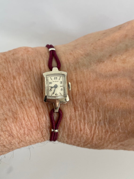 Authentic Vintage Wittnauer 14k White Gold and Diamond