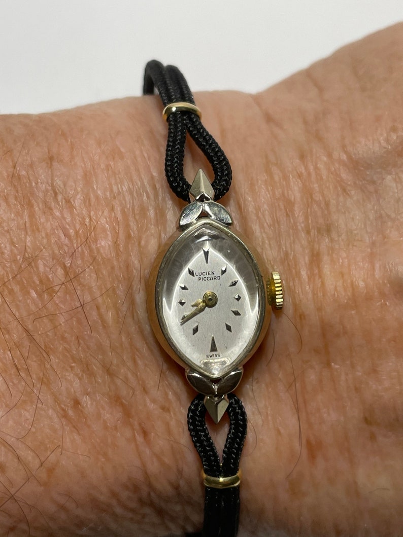 Vintage 14 Kt Gold Ladies Lucien Piccard Wristwatch Etsy