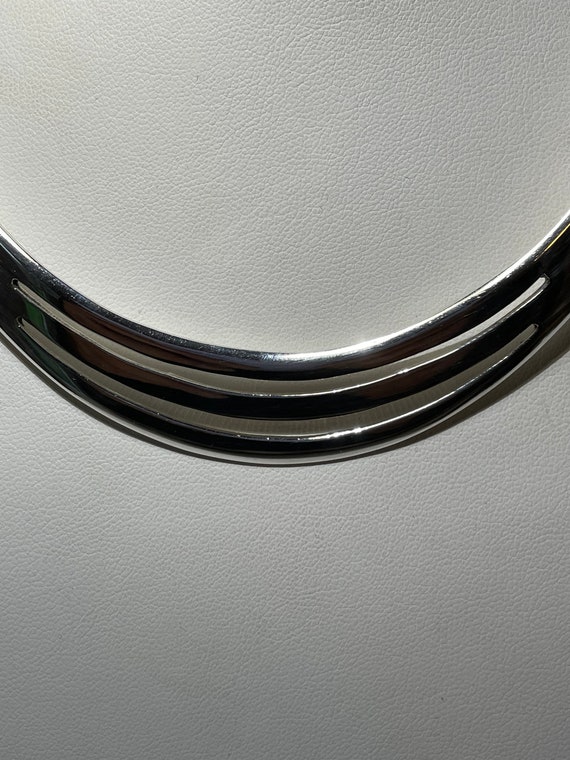 Sterling Silver Three Bar Choker Collar - image 3