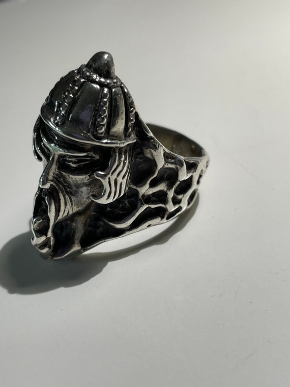 Fu Manchu Asian Character Sterling Silver Ring Si… - image 8