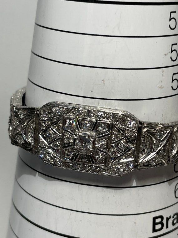 Platinum Diamond Art Deco Ladies Cocktail Bracelet - image 6