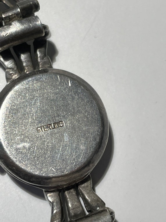 Matthey Tissot Sterling Silver Marcasite Vintage … - image 3