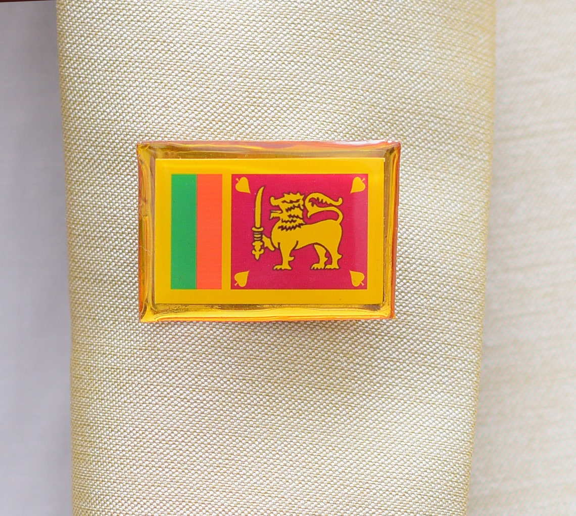Sri Lanka Flag Pin Badge Ceylon Flag Pin Badge Blazer Pin Etsy
