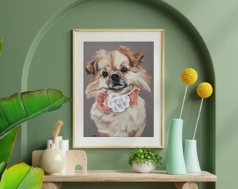 Personalized dog portrait - Drawing of your dog