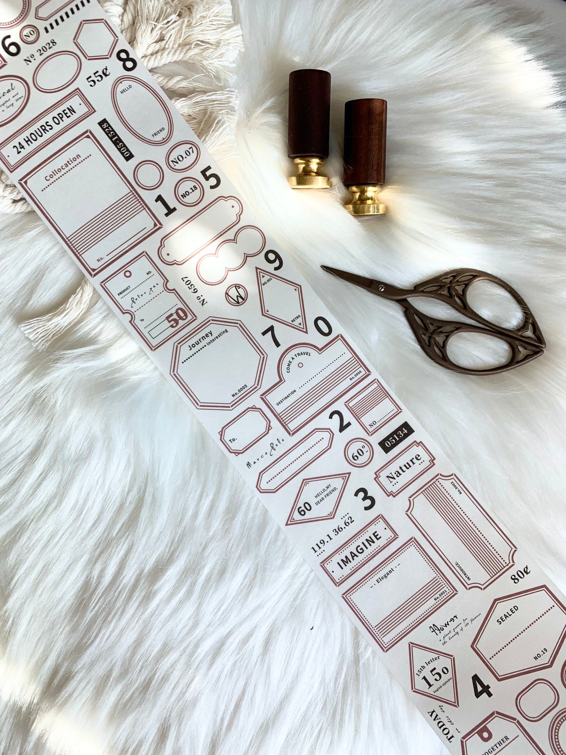 7.5cm Basic Washi Tape Labels Release Paper journal Etsy