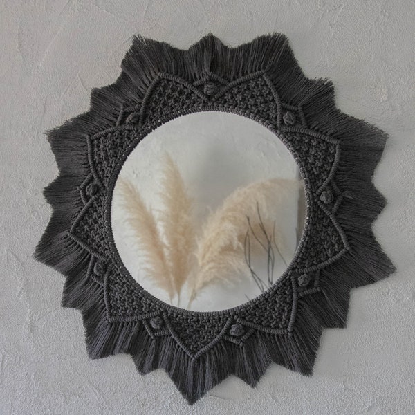 Miroir macramé « Battambang »