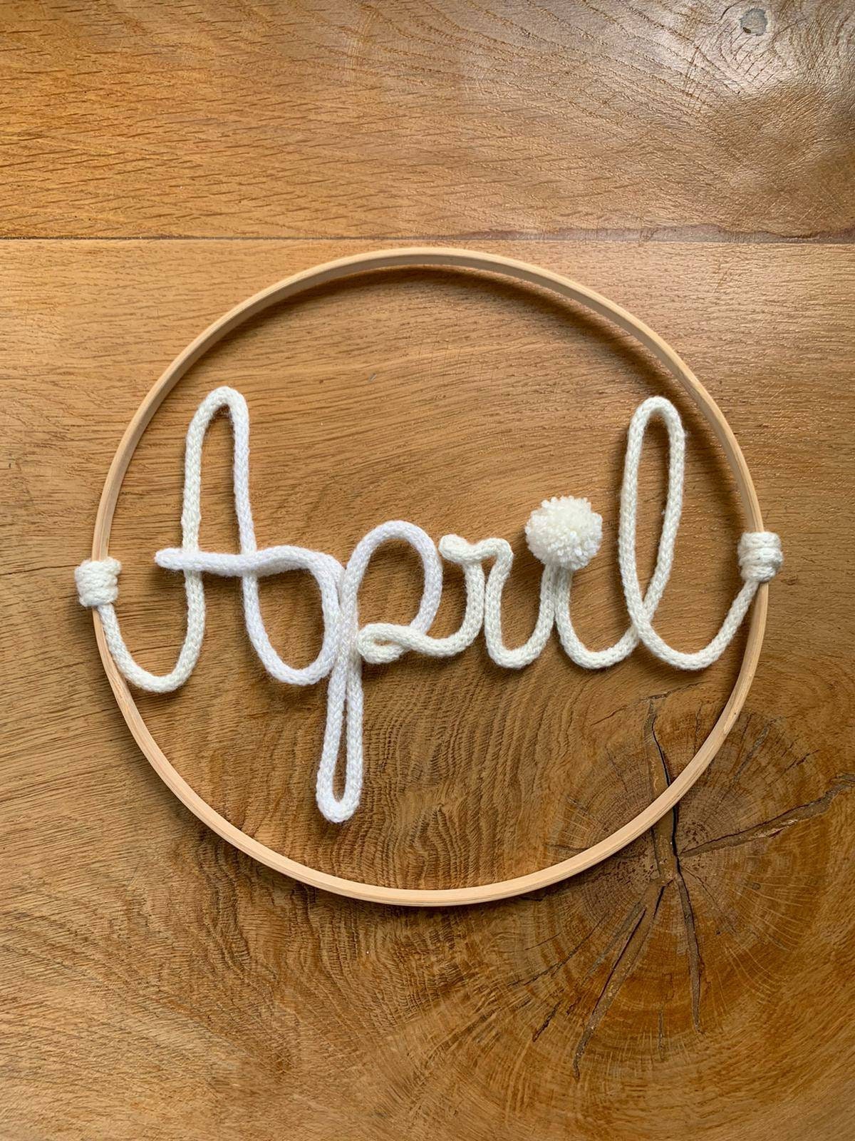 Prénom Tricotin et Courronne Bambou