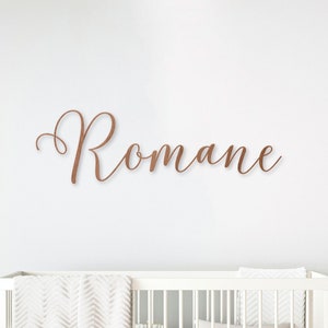 Wooden first name - Style Kids Handwritten 4 - Wall decoration for baby / child's room - First name or word cutout