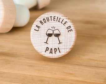 Customizable bottle stopper - Personalized wine stopper - Wine lover gift