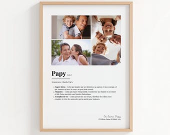 Personalized Grandfather Photo Poster - Grandfather's Day Gift, Grandpa, Grandpa, Birthday, Christmas - Personalized Definition with Photo