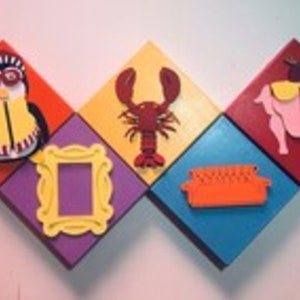 Paper cut template friends icons