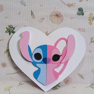 Stitch & Angel heart papercraft