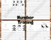 1-10 Number Tracing Printable Worksheets. 1-10 Numbers Printable Sheets. Homeschool, Toddler, Preschooler, Pre-K.