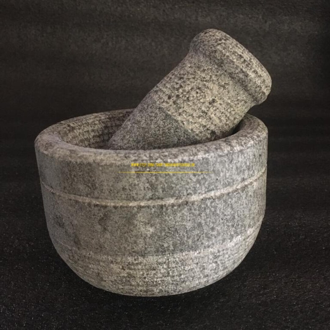 Stone Mortar and Pestlehandy Traditional South Indian Kitchen Etsy