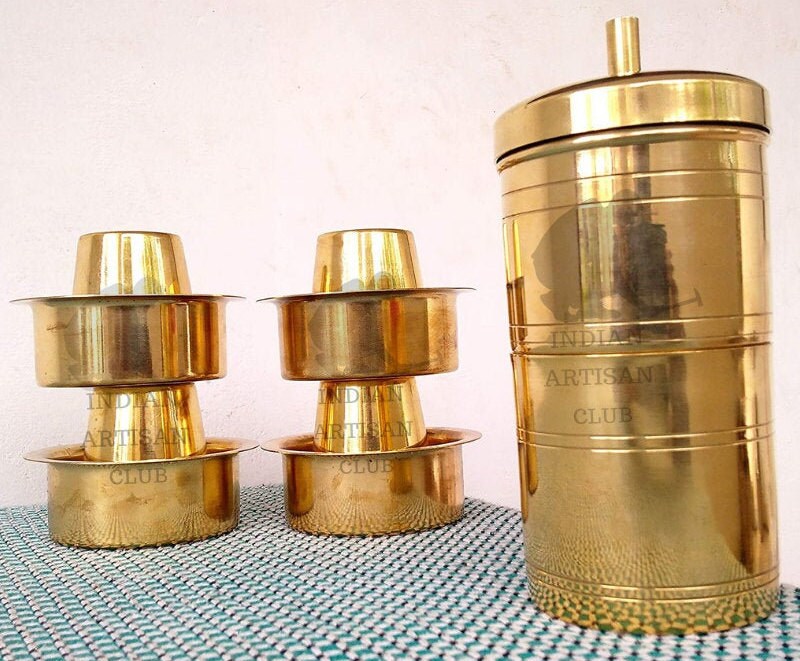 Kumbakonam Traditional Brass Coffee Filter With 2 Davara Set Etsy