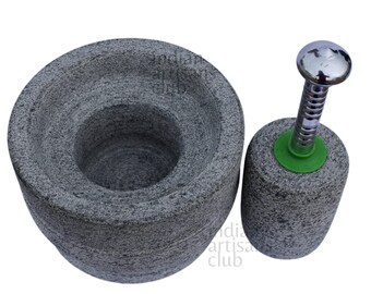 Mortar and Pestle Onyx Stone Grinder 