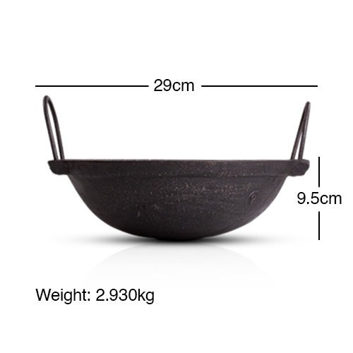 Kerala Cast Iron Cookware set Kadai 2.5L,Skillet 1.5L,Tawa 10inch,tamil