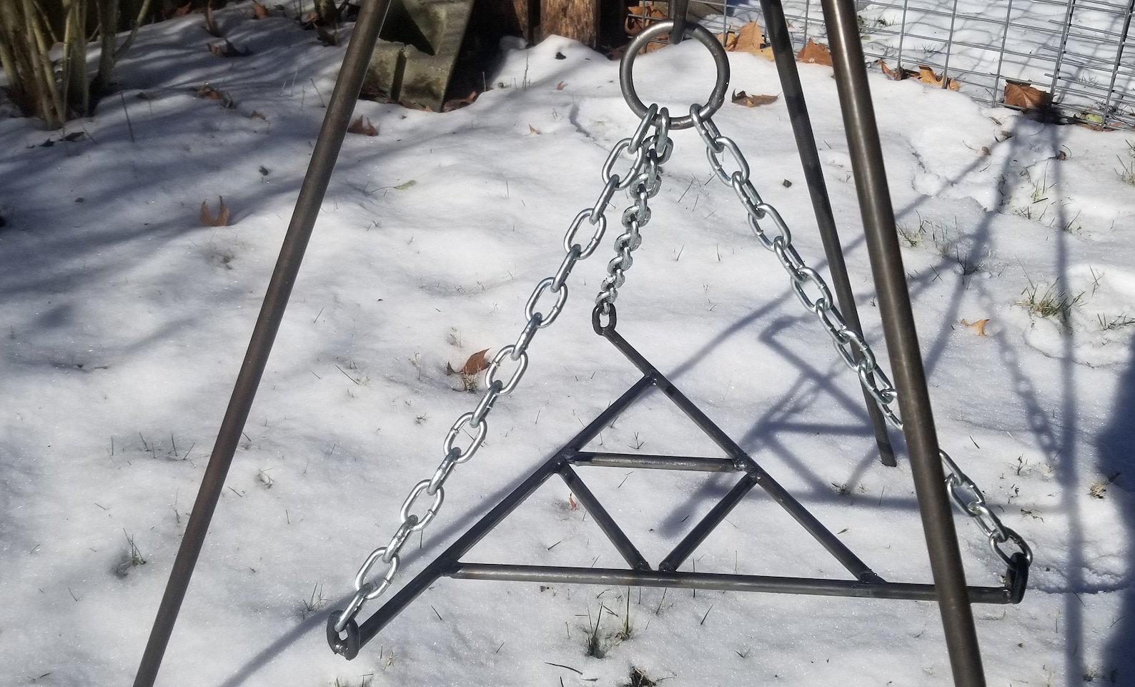 Campfire cooking pan rack Etsy