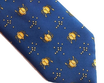 Cancer Horoscope Star Sign 100% Silk Tie