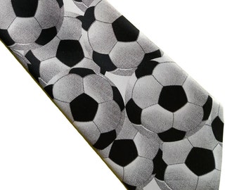 Football Ball Theme 100% Silk Tie by Rene Chagal