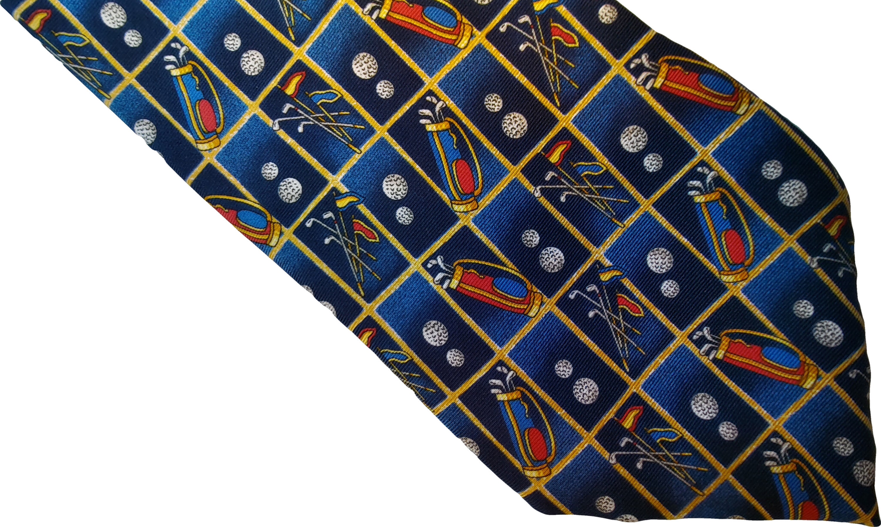 Golf Tie 100% Pure Silk Golfing Necktie by Uptown | Etsy