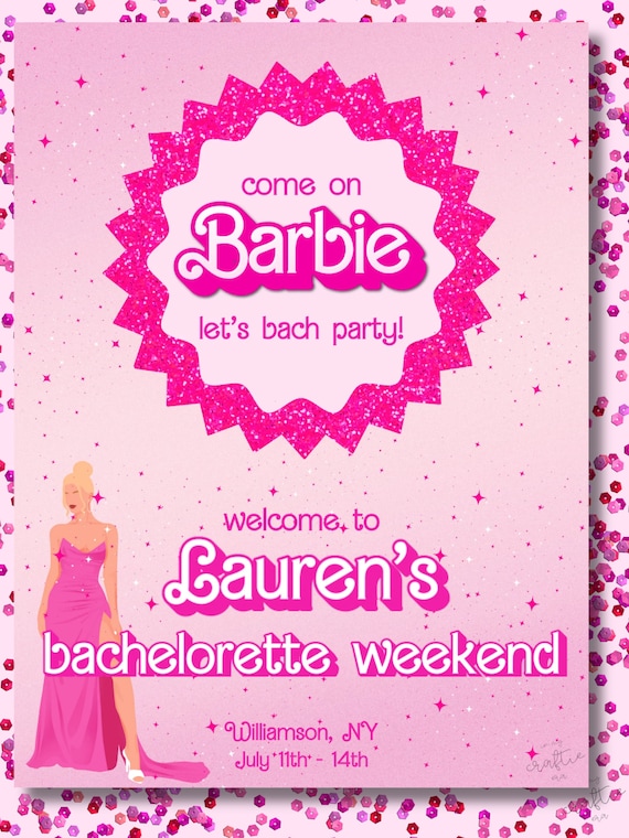 barbie bachelorette dress Barbie Themed Bachelorette Weekend of Outfits