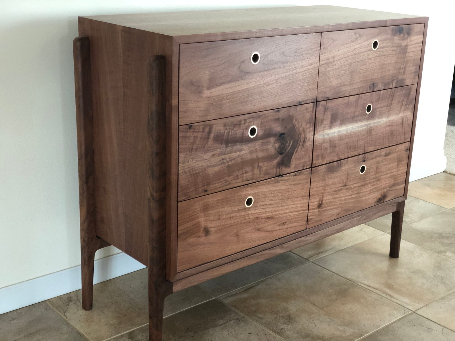Walnut Dresser Etsy
