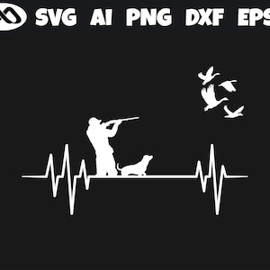 Goose hunting SVG Heartbeat - Goose hunting svg, hunting svg, hunting cut file, hunter svg
