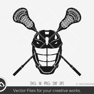 Lacrosse SVG stick and helmet - lacrosse svg, lacrosse stick svg, sports svg, svg cut file, digital file, clipart