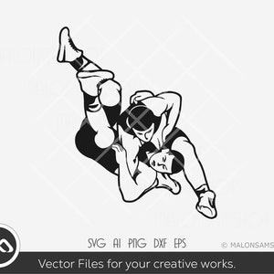 Wrestling SVG silhouette 4 - wrestling svg, wrestler svg, wrestle svg, silhouette, png, cut file, clipart