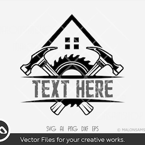 Carpenter SVG Logo - carpenter svg, builder svg, handyman svg, woodworking svg, carpentry svg, cut file