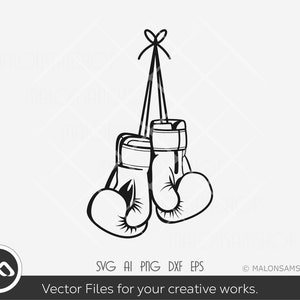 Boxing SVG Gloves - boxing svg, boxing gloves svg, boxing cut file, sports svg, dxf, eps, cut file, png