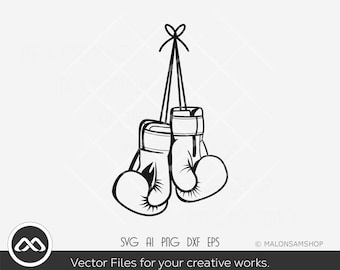 Boxing SVG Gloves - boxing svg, boxing gloves svg, boxing cut file, sports svg, dxf, eps, cut file, png