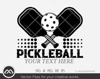 Pickleball SVG Pickle ball text - pickleball svg, pickleball player svg, sport svg, clipart, png cut file