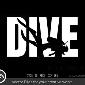 Scuba SVG Dive - scuba diving svg, scuba diver svg, swimming svg, diver svg, snorkeling svg