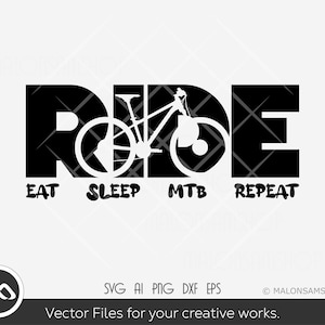 arquivo SVG mtb Passeio comer dormir repetição mtb - mountain bike svg, bicicleta svg, mountain bike svg, mtb svg para amantes
