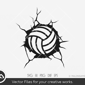 Volleyball SVG ball crack - volleyball svg, volleyball mom svg, sports svg, volleyball shirt, volleyball design