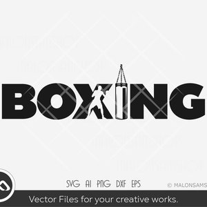 Boxing SVG Silhouette - boxing svg, boxing gloves svg, boxing cut file, sports svg, dxf, eps, cut file, png