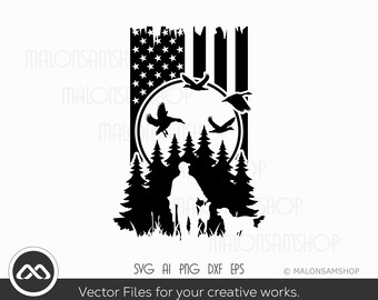 USA Duck Hunting SVG | hunting svg, hunting shirt svg | duck hunting svg, hunter svg | hunting clipart, duck svg | Digital Files