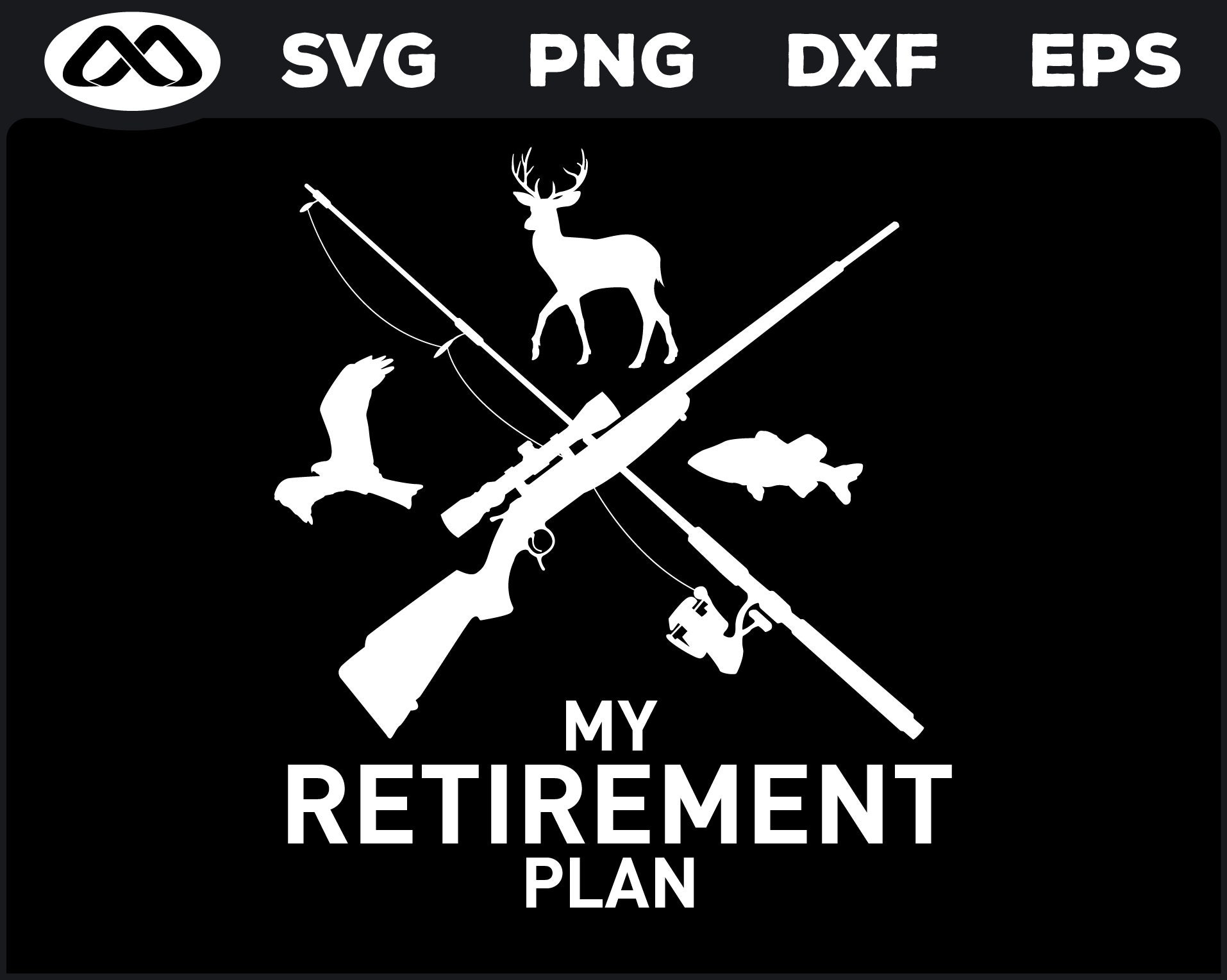 Cool Fishing Hunting SVG My Retirement Plan hunting svg Etsy
