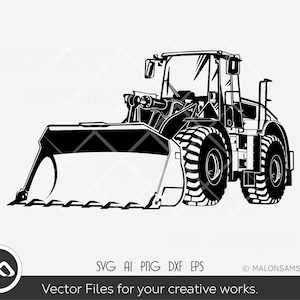 Retroescavadeira SVG Caminhão carregador - retroescavadeira svg, equipamento pesado svg, construção svg, silhueta, png