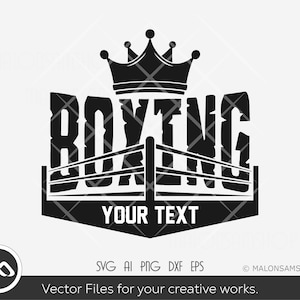 boxeo svg Boxeo Texto personalizado - boxeo svg, ring de boxeo svg, boxer svg, guante de boxeo svg para los amantes