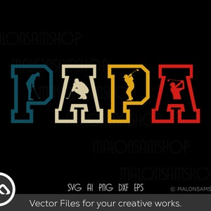 Golfer SVG Papa - golf svg, golfing svg, golfer svg, golf clipart, golf ball svg, golf cut file for golf lovers